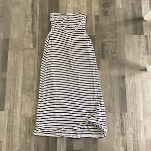 Navy and White Tie Dress